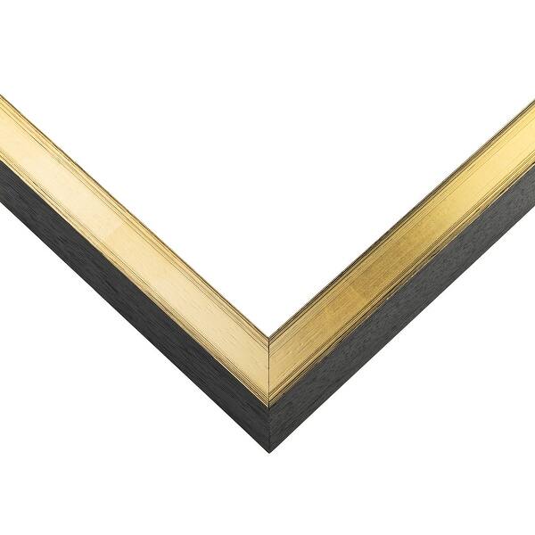 40x16 Shadow Box Frame Gold 1.375 inches Deep Real Wood Contemporary